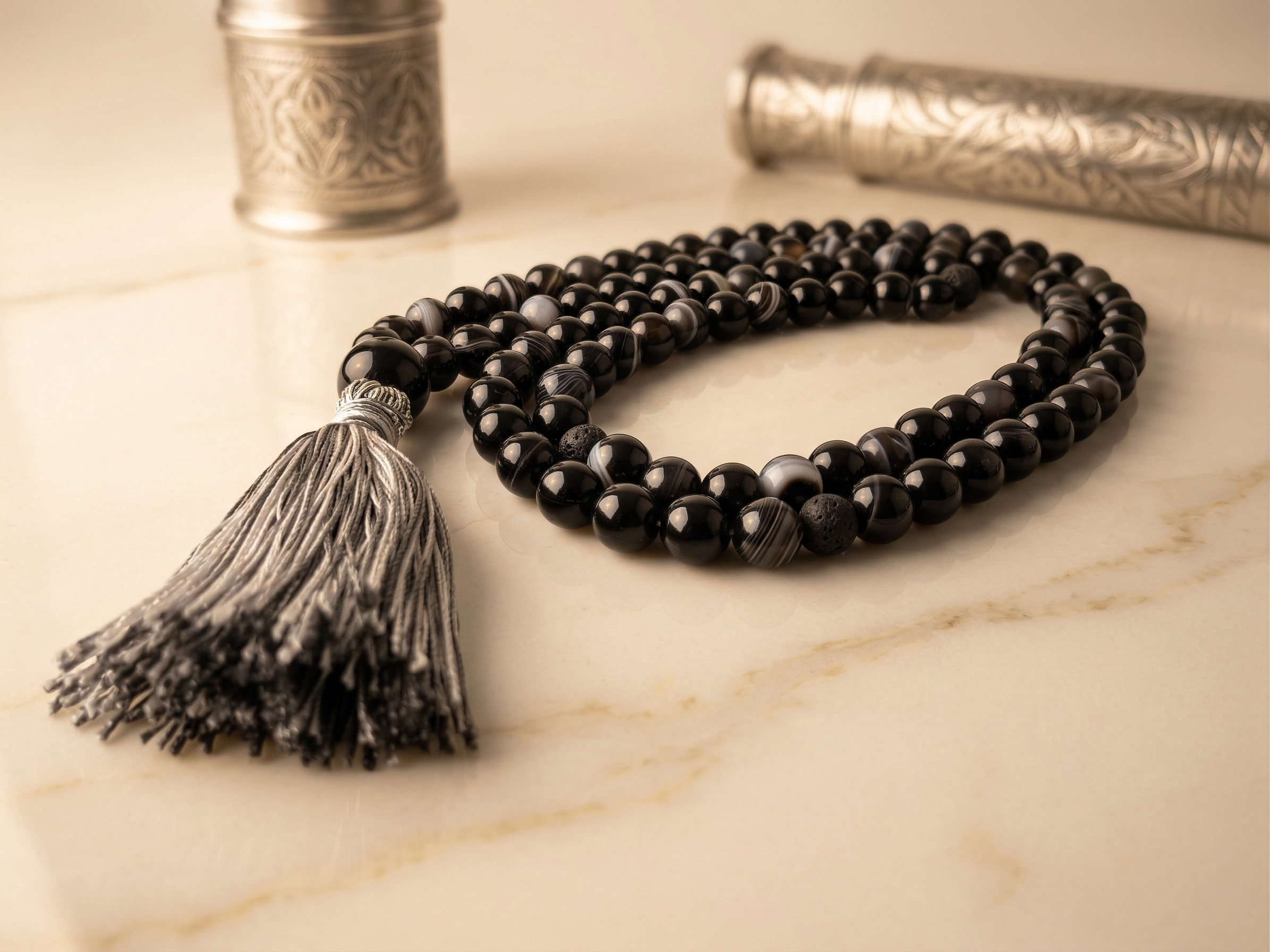 Sulemani Aqeeq Tasbih - 99 Beads